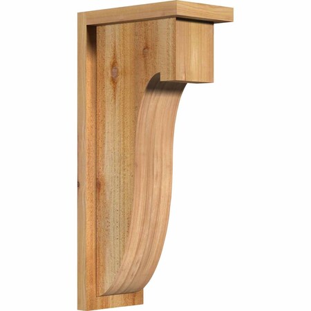 Ekena Millwork Del Monte Rough Sawn Corbel w/Backplate, Western Red Cedar, 6"W x 10"D x 22"H COR06X10X22DEL01RWR